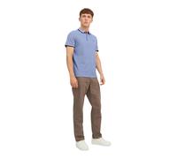 Jack & Jones Herren Slim Fit Polo Shirt JJEPAULOS Uni Sommer Hemd Kragen Kurz Arm Basic Pique Cotton, Bright Cobalt , XXL