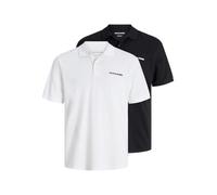 JACK & JONES Poloshirt Herren 2er-Pack - Regular Fit Poloshirts für Herren im Set - Kurzarm Poloshirt mit Hemdkragen - Atmungsaktiv & Pflegeleicht für Alltag & Freizeit - Größe: M