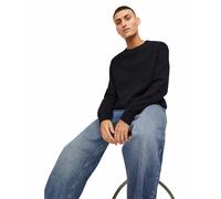 Herren Jack & Jones Basic Sweater | Langarm Shirt Rundhals Pullover | Warmer Jumper ohne Kapuze JJESTAR, Farben:Schwarz, Größe Pullover:XXL
