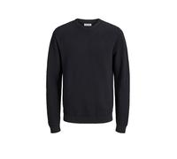 Rundhalspullover JACK & JONES "JJEBRODY KNIT CREW NECK", Herren, Gr. S, schwarz, Strick, Obermaterial: 100% Baumwolle, unifarben, normal, Rundhals, Bündchen, Pullover Rundhalspullover, Baumwolle (4846