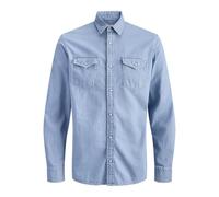 Jack & Jones Herrenhemd Mann Jjesheridan Shirt L/s Noos Blau Größe XXL