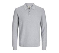 JACK & JONES Sandri Herren-Poloshirt, langärmlig, Grau, grau, S