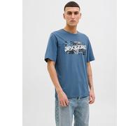 Jack & Jones Shirt "Hawaii" in Blau - Größe M | Herren Plussize