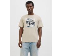 Jack & Jones Shirt "Hawaii" in Creme - Größe M | Herren Plussize