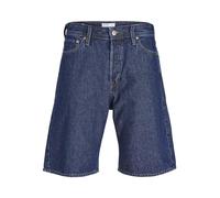 JACK & JONES Shorts Baggy aus Jeans, lockere Passform an den Oberschenkeln und breitem Bein, hohe Taille und Stickerei hinten., Denimblau, M