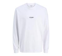 Jack & Jones Langarmshirt JJESOHO TEE LS CREW NECK bedruckt Herren 100% Baumwolle Weiß XL