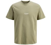 Rundhalsshirt "JJESOHO TEE SS CREW NECK NOOS PLS", Herren, Gr. 6XL, grün (vetiver), Jersey, Obermaterial: 100% Baumwolle, JACK & JONES PLUSSIZE, bedruckt, regular fit normal, Rundhals, Shirts Rundhals