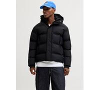 Jack & Jones Steppjacke JCOFUSION PUFFER JACKET – Schwarz, 100% Polyester, Rippbündchen – XL