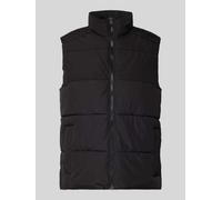 Steppweste JACK & JONES "JJMAZE BODYWARMER COLLAR", Herren, Gr. L, schwarz, Web, Obermaterial: 100% Polyester, unifarben, regular fit, Westen (67804954-L) schwarz