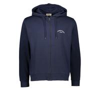 Kapuzensweatjacke JACK & JONES "JJCOLLEGE LOGO SWEAT ZIP HOOD", Herren, Gr. M, navy blazer, Sweatware, Obermaterial: 80% Baumwolle, 20% Polyester, unifarben, relaxed fit normal, Rundhals, Rippbündchen