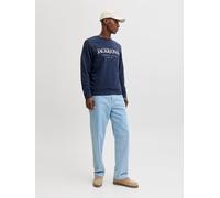 Jack & Jones Sweatshirt "Devin" in Dunkelblau - Größe L | Herren Plussize