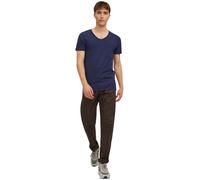 Jack & Jones T-Shirt Basic V-Neck in blauem Navy XXL Regular Fit