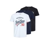 Jack & Jones Ethan Kurzarm-t-shirt 3 Einheiten S Black Pack Black / White / Navyblazer