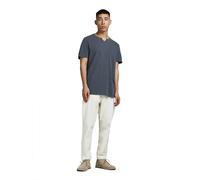 Jack & Jones Herren T-Shirt JJESPLIT V-Ausschnitt Kurzarm Baumwolle Navy XS Slim Fit