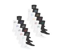 JACK & JONES Tennissocken Herren Schwarz Weiß One Size | JACDIRECT TENNIS SOCK 20er Pack Sportsocken Freizeitsocken Elastischer Bund Strapazierfähig