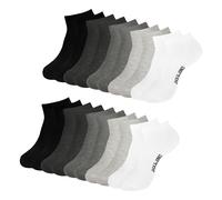 JACK & JONES Unisex Herren Damen Sneaker Socken Jacbon Short Socks 10 Paar, Farbe:Mehrfarbig, Größe:39-42, Artikel:-light grey melange