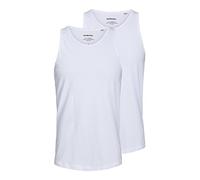 Jack & Jones Herren Tanktop JACBASIC – 2er Pack, Baumwolle, Weiß, Größe M