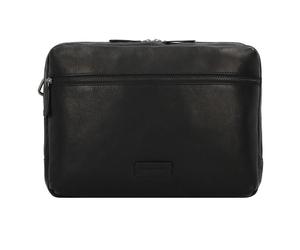 Jack Kinsky Porto Umhängetasche Leder 33 cm schwarz