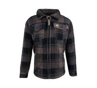 JACK PYKE Junior Tundra Kariertes Hemd - Kinder Fleece gefüttertes Outdoor-Flanell-Overshirt mit Reißverschluss und geknöpften Taschen - Jungen und Mädchen Winter Landschaft Schießshirt Braun, braun