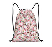 Jack Russell Lilac Vintage Florals Turnbeutel, leichter Sportrucksack für Damen und Herren