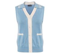 Jack Smith Frauen Causal Vielseitig Gestrickte Weste Ärmellos Dehnbar Weich Strickjacke für Party Weiß L