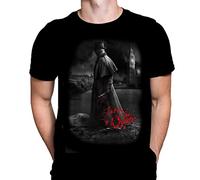 Jack The Ripper Herren T-Shirt Halloween Gothic Horror Print Schwarz Grafik T-Shirt Film Poster Tee, Schwarz , 3XL