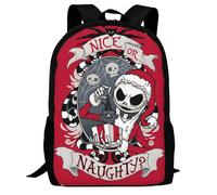 Jack und Sally Night-Mare Before Christmas Rucksack, 3D-Druck, Laptop-Rucksack, leicht, lässig, Tagesrucksack