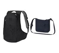 Jack Wolfskin Ancona, komfortabler Tagesrucksack für Frauen, Damen Rucksack mit schlankem Schnitt, praktischer Backpack extra für Frauen & SUNSET, Night Blue