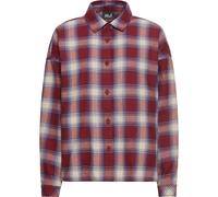 Flanellbluse JACK WOLFSKIN "BAJA FLANNEL SHIRT W", Damen, Gr. XL (46), check, merlot, Obermaterial: 100% Baumwolle, Blusen, Flanellhemd, weich, vielseitig kombinierbar (55203720-XL) check, merlot