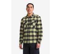 Flanellhemd JACK WOLFSKIN "BAJA FLANNEL SHIRT M", Herren, Gr. S (48), Normalgrößen, check, lemonice, Oberstoff: 100% BAUMWOLLE, Hemden (95611165-S) check, lemonice