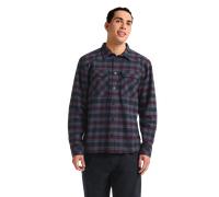 Jack Wolfskin Baja Flannel Shirt Men Flanellhemd Longsleeve Herren S checks,blue A65028_T0003_A06