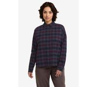 Flanellbluse JACK WOLFSKIN "BAJA FLANNEL SHIRT W", Damen, Gr. XXL (48), check, schwarznavy, Oberstoff: 100% BAUMWOLLE, Blusen (23384049-XXL) check, schwarznavy