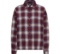 Flanellbluse JACK WOLFSKIN "BAJA FLANNEL SHIRT W", Damen, Gr. S (36), check, merlot, Obermaterial: 100% Baumwolle, Blusen, Flanellhemd, weich, vielseitig kombinierbar (55203720-S) check, merlot