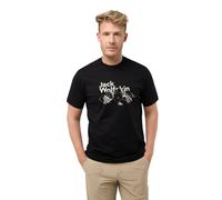 T-Shirt JACK WOLFSKIN "BERGBLICK T M" Gr. XL (54/56), schwarz (black) Herren Shirts (83282912-XL) black