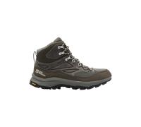 Wanderschuh JACK WOLFSKIN "CYROX TEXAPORE MID M", Herren, Gr. UK 10 - EU 44,5, Normalschaft, braun (cold, coffee), Obermaterial: Synthetik. Obermaterial 2: Textilmaterial. Futter: Polyester, Schuhe Wa