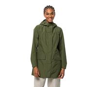 Jack Wolfskin Damen Cape York Paradise Coat, Wetterschutzjacke aus recyceltem TEXAPORE ECOSPHERE, Regenmantel mit Allover-Print auf der Innenseite, wasser- & winddicht