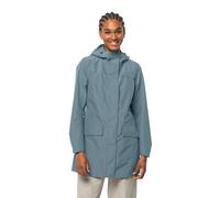 Jack Wolfskin Damen Cape York Paradise Coat, Wetterschutzjacke aus recyceltem TEXAPORE ECOSPHERE, Regenmantel mit Allover-Print auf der Innenseite, wasser- & winddicht