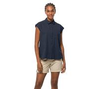 Jack Wolfskin Damen Light Wander W Shirt Shortsleeve, Night Blue, XS EU