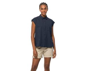 Jack Wolfskin Damen Light Wander W Shirt Shortsleeve, Night Blue, XS EU