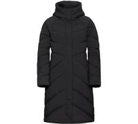 Daunenmantel JACK WOLFSKIN "MARIENPLATZ COAT W RDS", Damen, Gr. L (42/44), schwarz, Oberstoff: 87% Polyamid, 13% Elastan; Futter: 100% Polyester; Füllung: 90% Entendaunen, 10% Federn, Mäntel (17874617