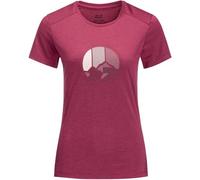 JACK WOLFSKIN Damen Shirt CROSSTRAIL GRAPHIC T W (1807213) S sangria red