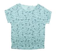 Jack Wolfskin Damen T-Shirt Hibiscus Flower, Aqua All Over, S1806371.0
