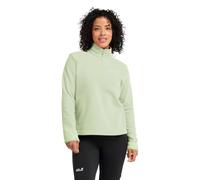Stehkragenpullover JACK WOLFSKIN "TAUNUS 100 HZ W", Damen, Gr. L (42/44), melon, Obermaterial: 100% POLYESTER, Pullover Stehkragenpullover, Fleecepullover, Halfzip-Reißverschluss, Stehkragen (76409203