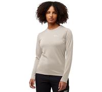 Langarmshirt JACK WOLFSKIN "VONNAN LS T W", Damen, Gr. L (42/44), beige (palesand), Obermaterial: 100% Polyester, Shirts Langarmshirt (93426318-L) palesand