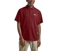 Poloshirt JACK WOLFSKIN "DELGAMI POLO M", Herren, Gr. M (50), rot (deep, ruby), Oberstoff 100% POLYESTER, Shirts (77019754-M) deep, ruby