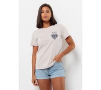 Jack Wolfskin Discover Heart T-Shirt Women T-Shirt aus Bio-Baumwolle Damen M white Sea Shell