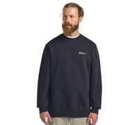 Langarmshirt JACK WOLFSKIN "ESSENTIAL CREWNECK M", Herren, Gr. L (52), blau (schwarz, navy), Obermaterial: 100% Baumwolle, Shirts Langarmshirt (66980235-L) schwarz, navy
