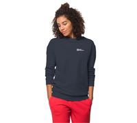Jack Wolfskin Essential Crewneck Women Sweatshirt aus Bio-Baumwolle L blue night blue