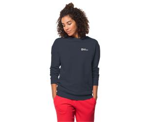 Jack Wolfskin Essential Crewneck Women Sweatshirt aus Bio-Baumwolle XL blue A63871_1010_A12