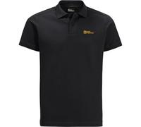Jack Wolfskin Essential Herren Poloshirt, schwarz M